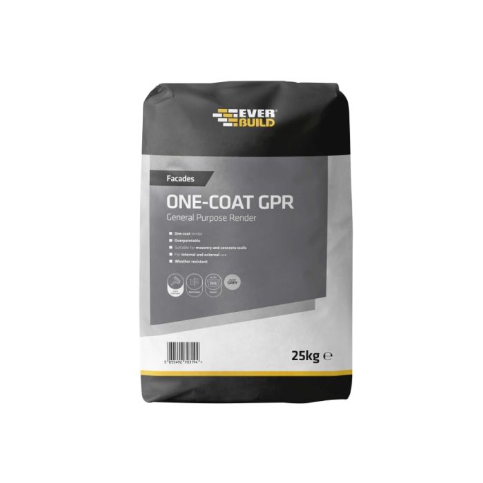 Everbuild Sika Everbuild 636028 One-Coat General Purpose Render Grey 25kg