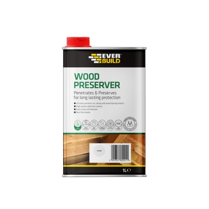 Everbuild Sika Everbuild 482976 Wood Preserver Clear 1 Litre