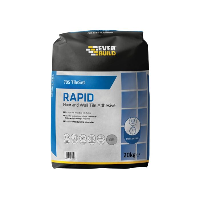 Everbuild Sika Everbuild 486663 705 Rapid Set Tile Mortar 20kg