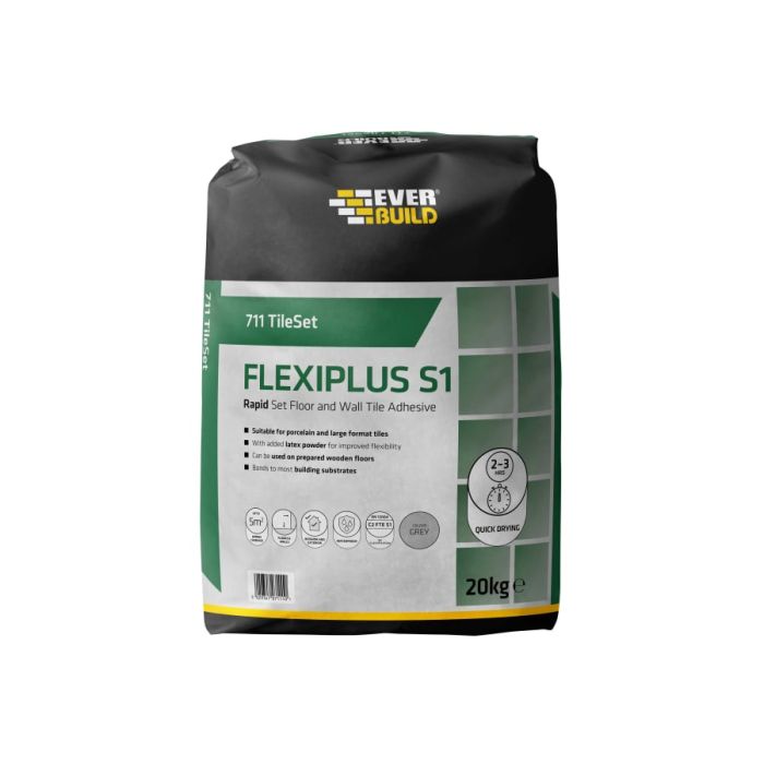 Everbuild Sika Everbuild 486660 Flexiplus Tile Adhesive Grey 20kg