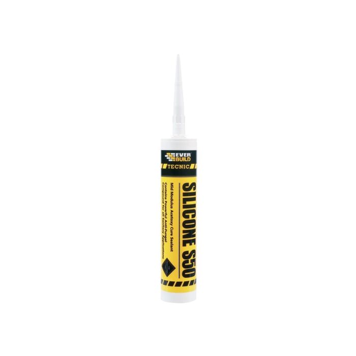 Everbuild Sika 486431 Tecnic Silicone S50 Translucent 310ml