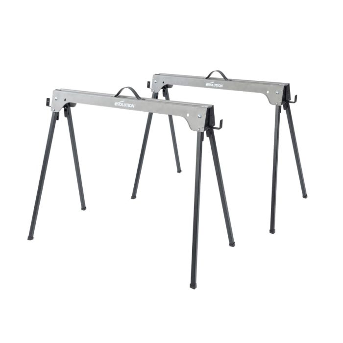 Evolution 0050003 Metal Folding Sawhorse Stand Twin Pack
