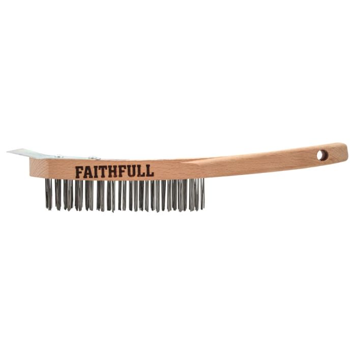 Faithfull FAI5804SRF Four Row Scratch Brush with Scraper