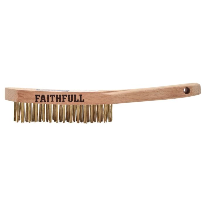 Faithfull FAI680B4F Brass Scratch Brush Four Row