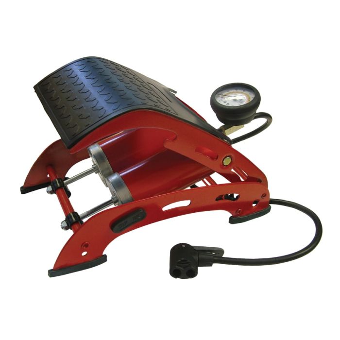 Faithfull FAIAUFPUMP2 Foot Pump Double Cylinder with Gauge