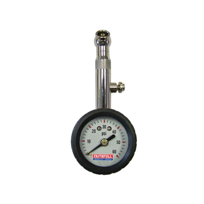 Faithfull FAIAUPGAUGE Tyre Pressure Dial Gauge 60 psi