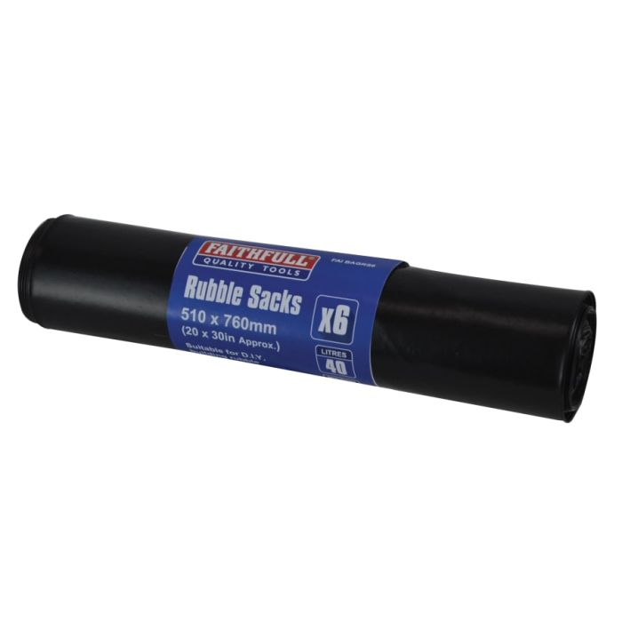Faithfull FAIBAGRS6 Rubble Sacks Roll 6