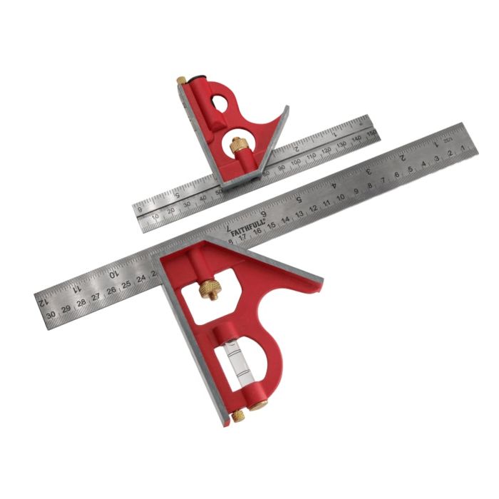 Faithfull FAICS300TP Combination Square Twin Pack 150mm & 300mm