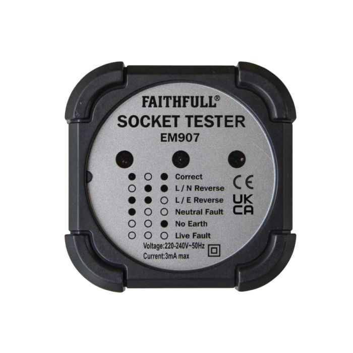 Faithfull FAIDETSOC Socket Polarity Tester