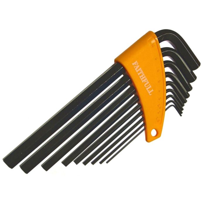 Faithfull FAIHKS9ML 9 Piece Metric Long Arm Hex Key Set