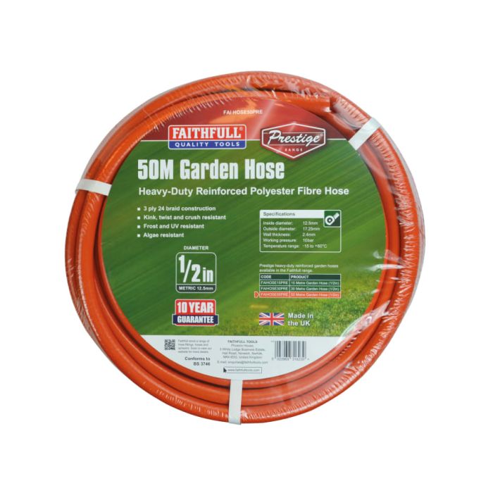 Faithfull FAIHOSE50PRE 50m Garden Hose 12.5mm