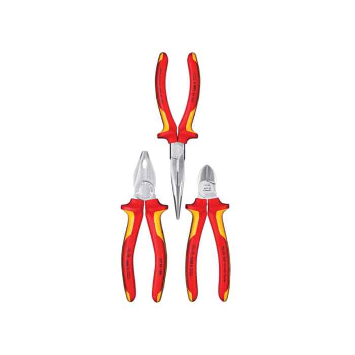 Knipex 002012 VDE Electro Plier Set 3 Piece