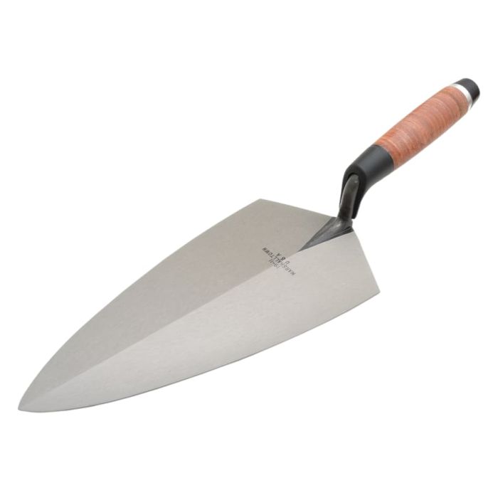 Marshalltown M1911L 11” Philadelphia Pattern Brick Trowel with Leather Handle