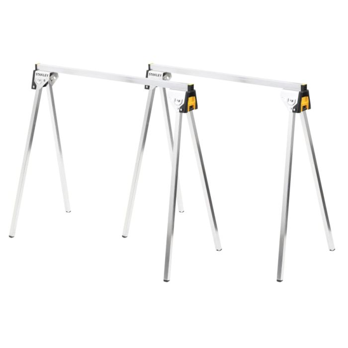 Stanley STST813371 Folding Metal Sawhorse 450kg Twin Pack