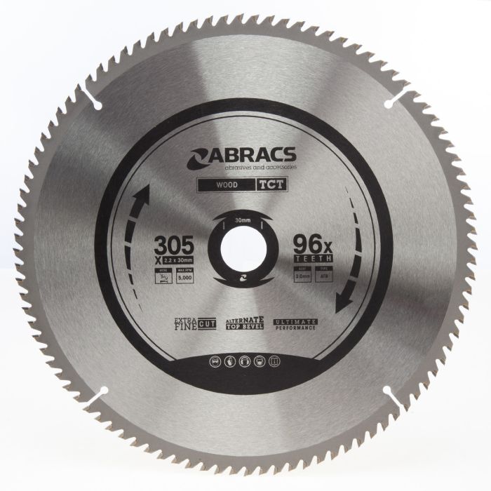 Abracs TCT30596 305 × 30mm × 96T Expert TCT Circular Saw Blade for Wood