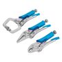 Bluespot Tools 6528 Mini Locking Pliers Set 3 Piece