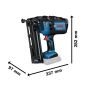 Bosch 0601481070 18V Professional Brad Nailer with 2 × 4.0Ah ProCORE18V Batteries