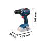Bosch GSR 18V-55 Professional Drill Driver 18V with 2 × 2.0Ah Batteries