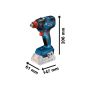 Bosch GDX 18V-200 Professional 18V Impact Driver/Wrench with 2 × 5.0Ah Batteries
