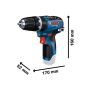 Bosch GSB 12V-35 Professional 12V Combi Drill with 2 × 3.0Ah Batteries
