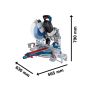 Bosch GCM 18V-305 GDC Professional BITURBO Mitre Saw 18V Bare Unit
