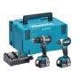 Makita DLX2180TJ 18V Combi Drill & Impact Driver Twin Pack with 2 × 5.0Ah Batteries
