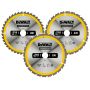 Dewalt DT1962 216mm Circular Saw Blade Set with 3 Blades