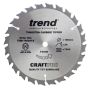 Trend CSB16524TA 165 × 10mm × 24T CraftPro Saw Blade for Wood