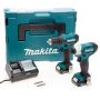 Makita CLX224AJ 12Vmax CXT Drill Driver & Impact Driver Twin Pack with 2 × 2.0Ah Batteries