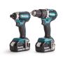 Makita DLX2180TJ 18V Combi Drill & Impact Driver Twin Pack with 2 × 5.0Ah Batteries