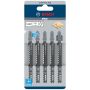 Bosch T144DP 100mm Jigsaw Blade for Wood with 5 Blades