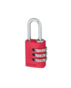 Abus Mechanical 46569 20mm Aluminium Combination Padlock Red