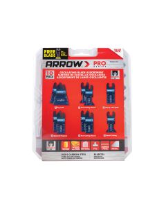 Arrow OSCMULT10A Oscillating Multi-Tool Blade Assortment Set 10 Piece