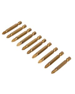 Bluespot Tools 14105 Titanium Coated Screwdriver Bits PZ2 × 50mm (Pack 10)