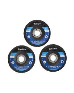 Bluespot Tools 19642 115mm Flap Disc Set 3 Piece