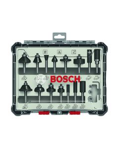 Bosch Powertool Accessories Bosch 2607017473 Router Bit Mixed Set 15 Piece
