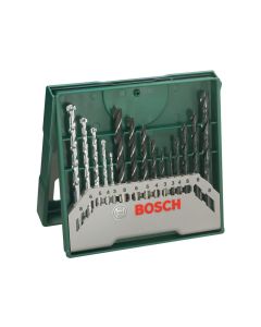 Bosch Powertool Accessories Bosch 2607019675 Mini-X-Line Twist Drill Bit Set 15 Piece