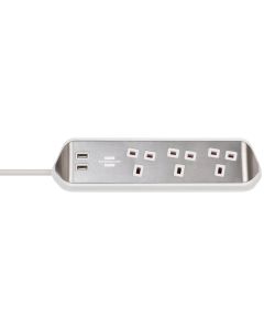 Brennenstuhl 1153593420 3-Gang Extension Lead 240V 13A 2m White