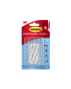 Command 17026CLR Decorating Clips with Clear Strips (Pack 20)