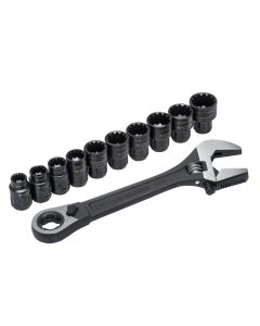 Crescent CPTAW8 11 Piece Pass-Thru Adjustable Wrench Set