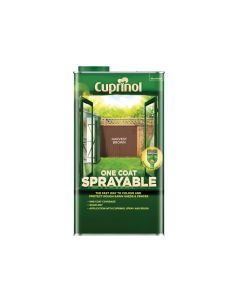 Cuprinol 5355973 One Coat Sprayable Fence Treatment Harvest Brown 5 Litre