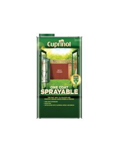 Cuprinol 5355974 One Coat Sprayable Fence Treatment Rich Cedar 5 Litre