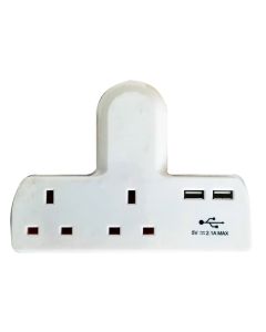 Dencon 1695 2 Way Socket Adaptor with USB