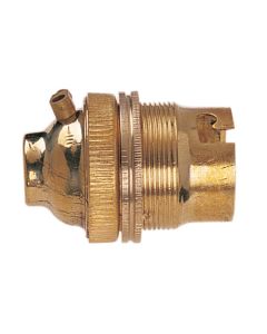 Dencon 217NB 1/2in BC Brass Unswitched Lamp Holder