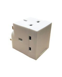 Dencon 5688NB 13A Fused 3-Way Adaptor