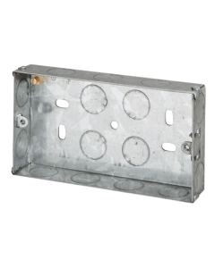 Dencon 8845NB Metal Back Box 2-Gang 25mm