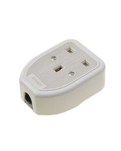 Dencon 9413WNB 13A 1-Gang Rubber Trailing Socket White