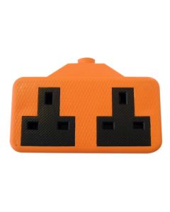 Dencon 9433ORNB 13A 2-Gang Trailing Socket Orange