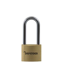 Defender DFBP425KA1 Brass Padlock 40mm Long Shackle Keyed Alike