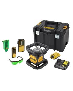 Dewalt Power Tools Dewalt DCE079D1GGB 18V Green Rotary Laser Kit with 1 × 2.0Ah Battery